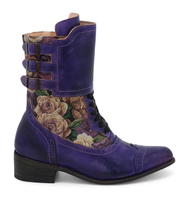 (image for) Faye Riding Boots Purple Poison with Lilac Tapestry